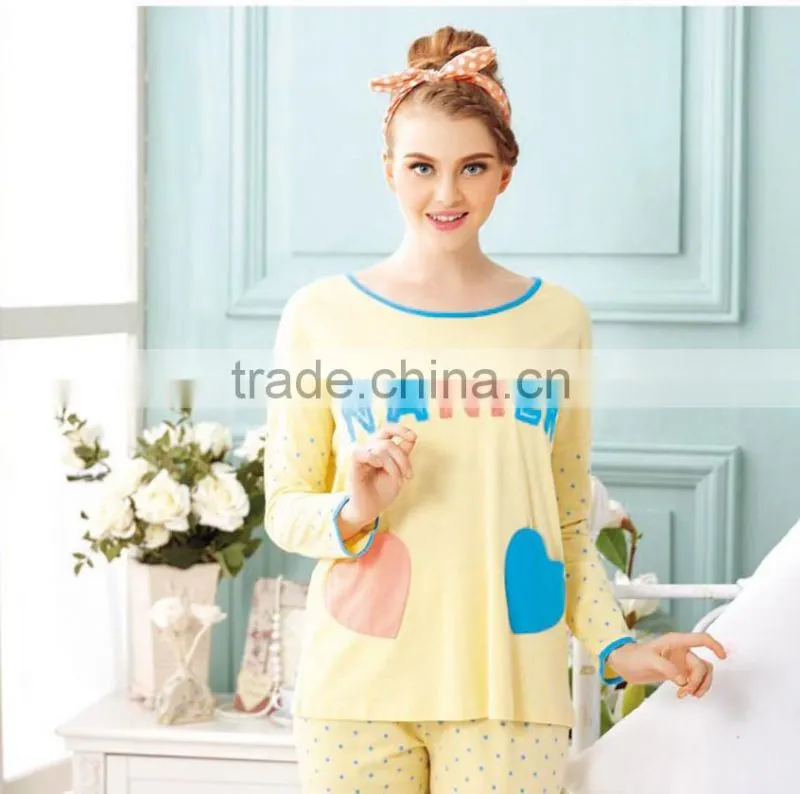 Beautiful girl spring and autumn christmas pajamas