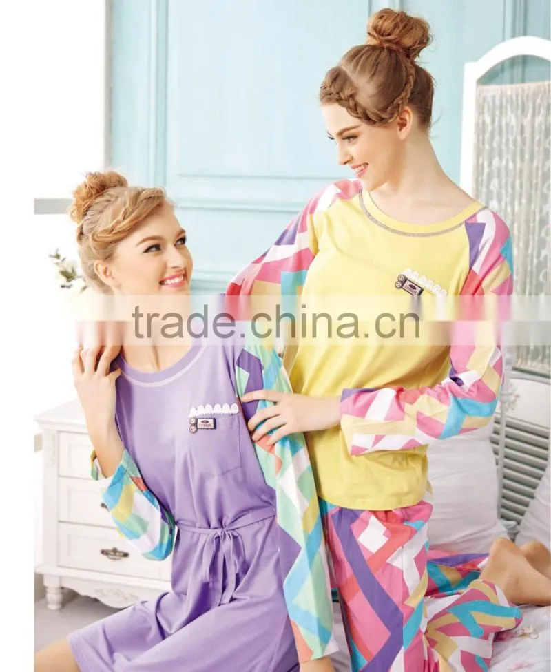 Beautifu spring and autumn adult christmas pajamas