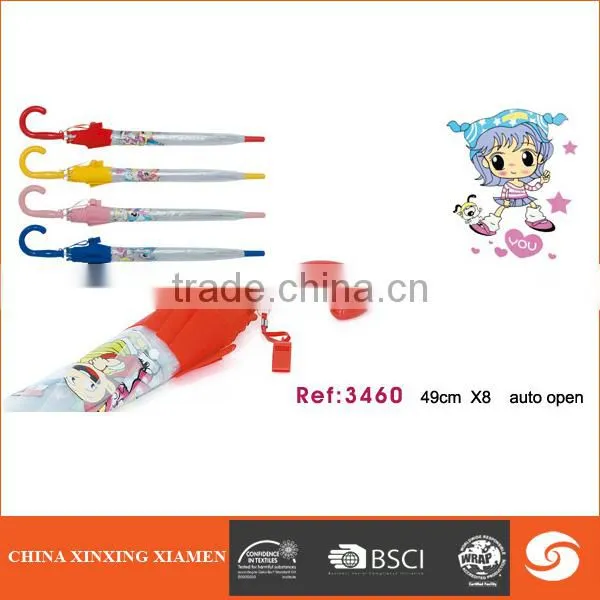 Cheap Clear waterproof transparent straight umbrella promotionalb POE plastic parasol