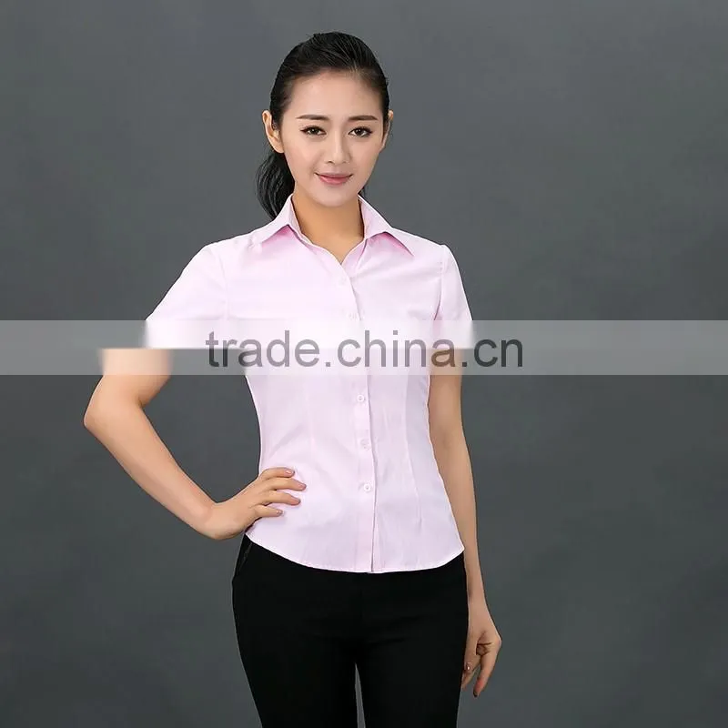 new design made to measure summer shirt for lady