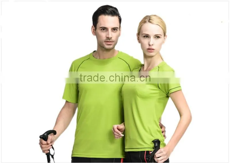 2016 Running wear dry fit Tshirt 100% polyester honeycomb mesh women and men shirt