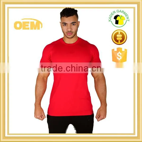Men's slim fit bodybuilding fitness t shirt wholesale 2015