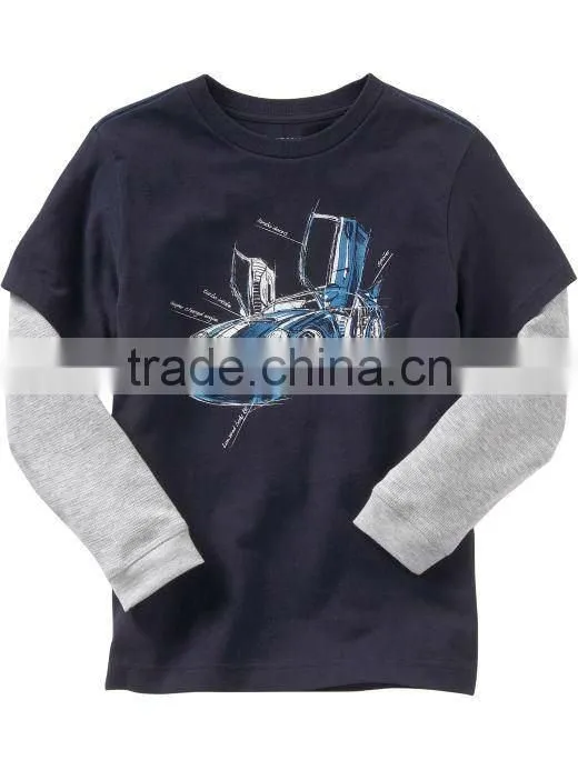 BOYS DIP DYED LONG SLEEVE T SHIRT