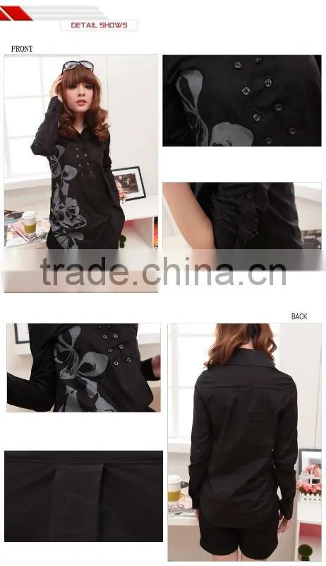 Chun xia new han edition fashion leisure cotton printing long-sleeved shirts
