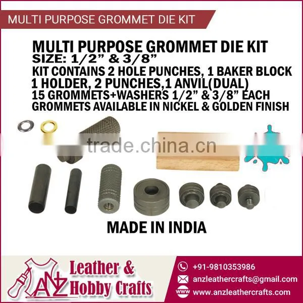Whole Grommet Die Kit to Make Punches in Leather and Garments