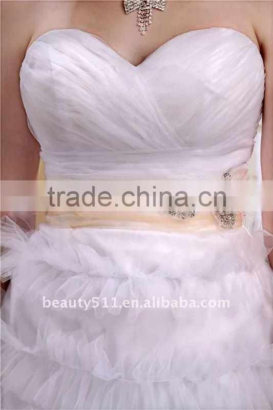 Astergarden Fashionable New Style Sweetheart Skirt with sash mini white wedding prom cocktail dress AS025