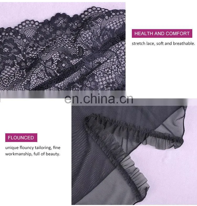 New Arrival Elegant Black Female Sexy Hot Fashion Show Lingerie