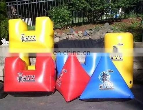 hot sale pvc inflatable paintball bunkers/inflatable paintball arena