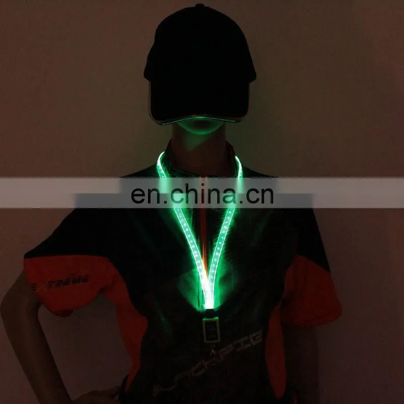 NEW arrival lanyards with logo promotional led lanyards lanyards glow in dark