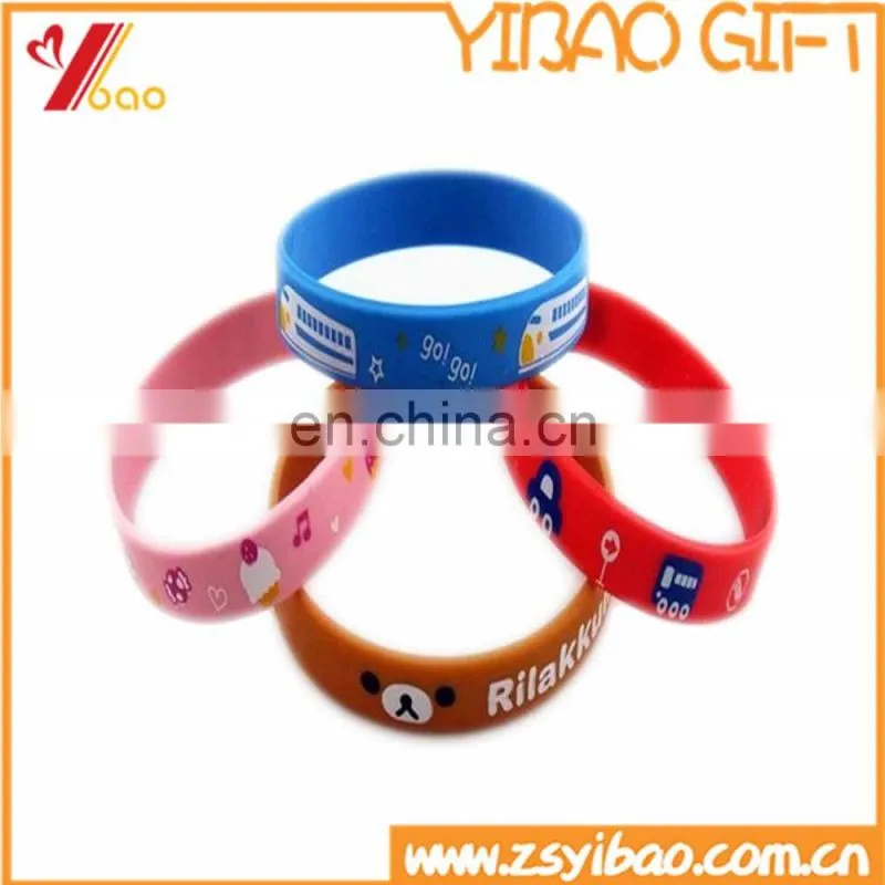 Custom printed/embossed/debossed logo Silicone Wristband/bracelets for promotional