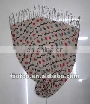orange circular rayon scarf