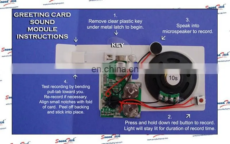 Acoustic Components voice recording chips for toys and greeting cards