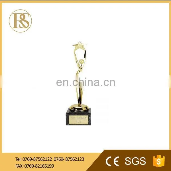 Custom Logo Gold/silver Plating Metal Trophy With Direct Factory Price