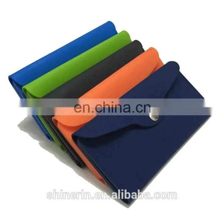 New Arriving Custom Silicone Card Holder Wallet Promotional Foldable Fashion Women Purse