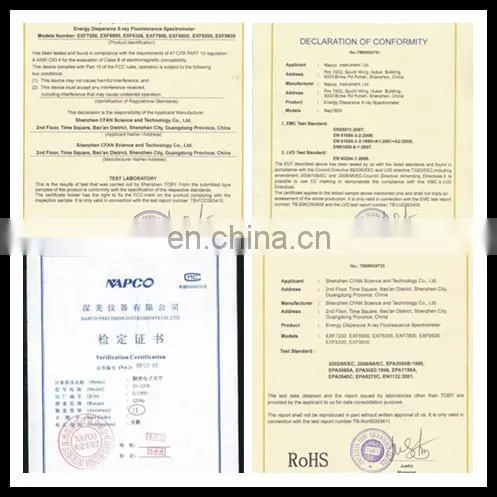 maquina de prueba de oro xrf