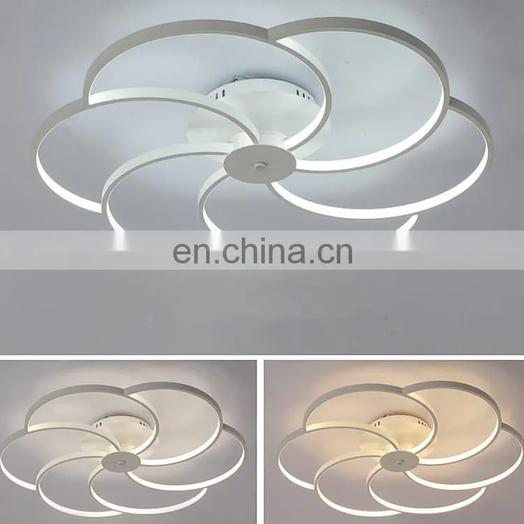 Ultra - thin simple modern living room lights led bedroom ceiling flower - shaped restaurant study lamps