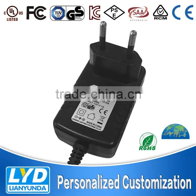 Morden and adjustable high power led strip light power supply IP20 1A 12v led adapter