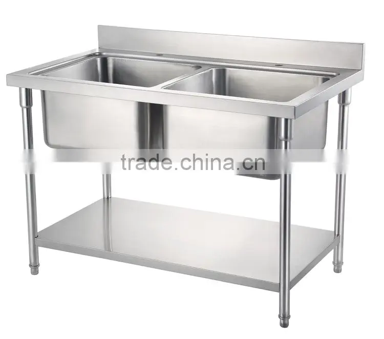 Wholesale Kitchen Stainless Steel Sink Work Table for Restaurant Hotel Family