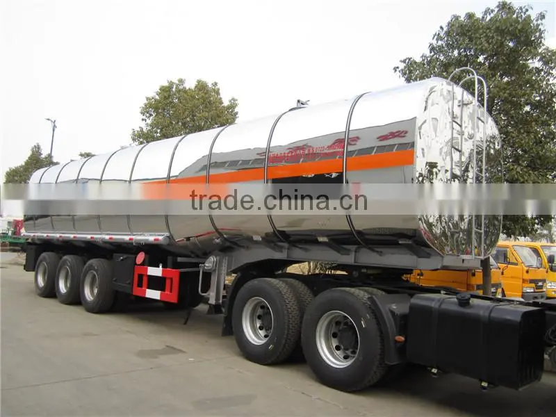 3 axles stainless steel tanker semi trailer
