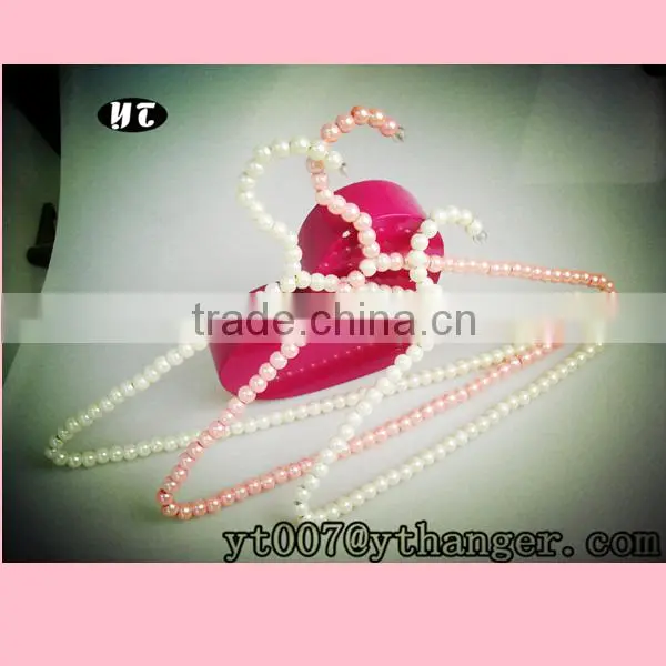 PH-YT-051 beautiful wire hanger coated pearl for display