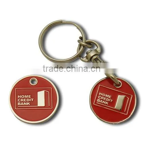 shopping cart coin keychain,metal coin holder keychain,trolley coin keychain for supermarket