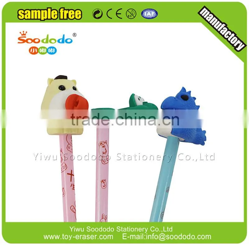 Colored Eraser Pencil Topper custom Animal stationery eraser