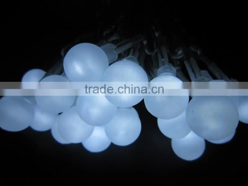 christmas light string green cable white ball light wholesale factory wholesale in china