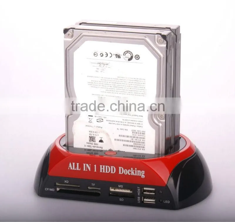 876c 2 USB ports card reader Hdd docking in HDD enclosure