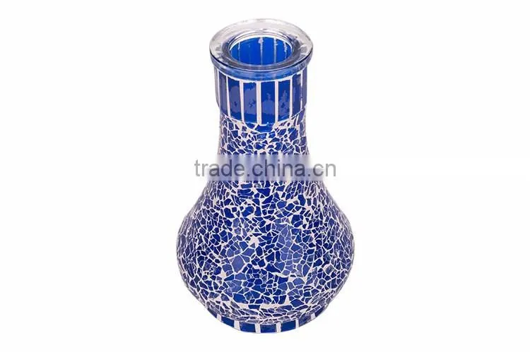 JYH04 blue best hookah shisha, clear glass hookah