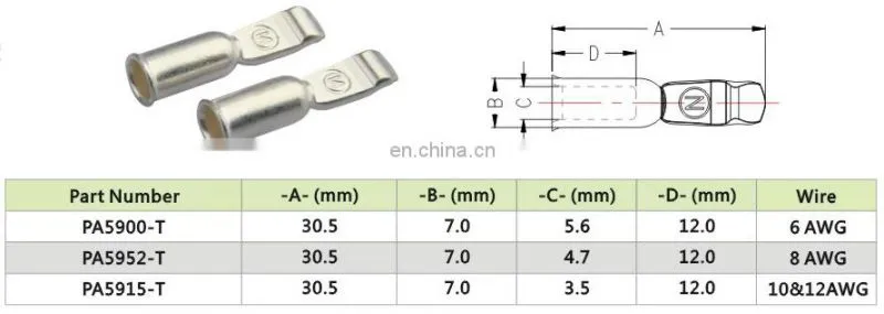 Anen50 SH50 SC50 fast power Connector 50A.600V Electric Plays connector with Terminals