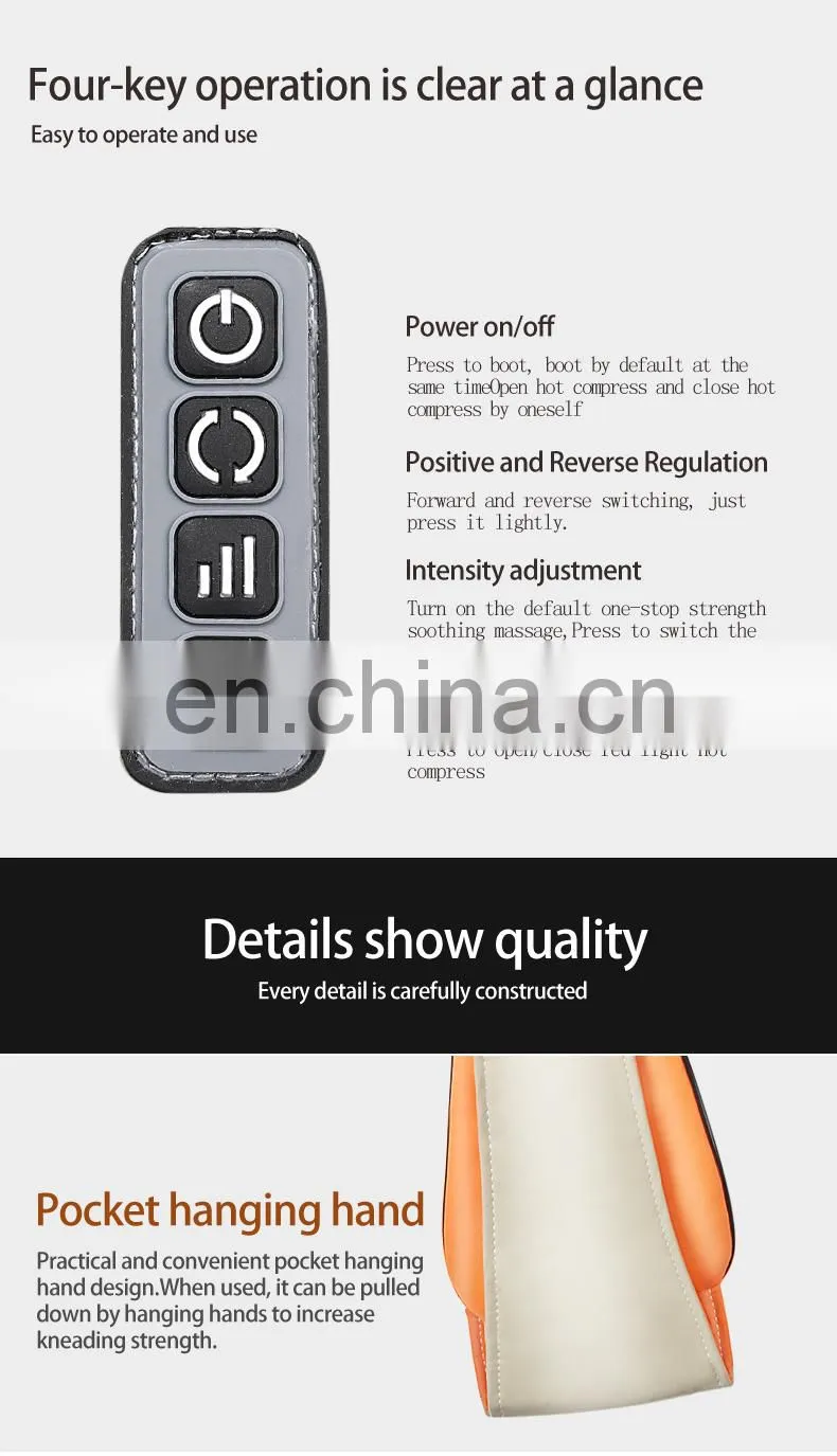 2019 Latest design shiatsu kneading health care electric neck back shoulder massager
