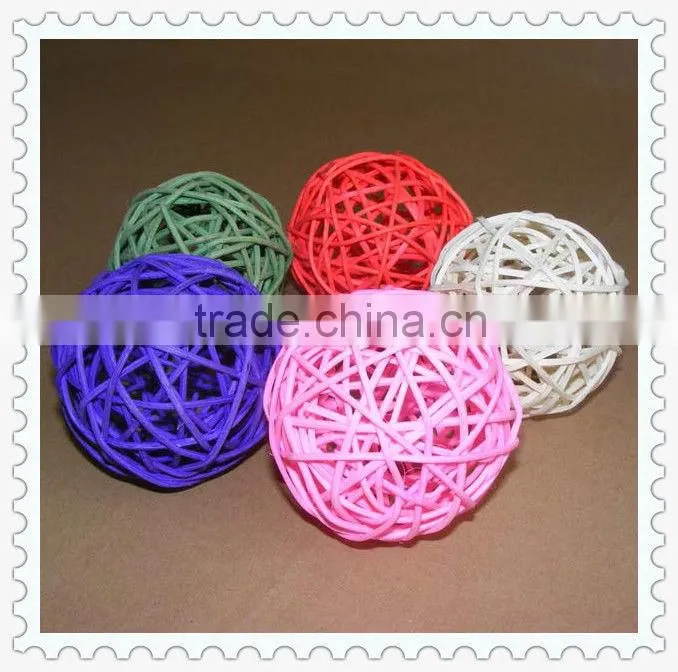 woven decorative colored rattan ball
