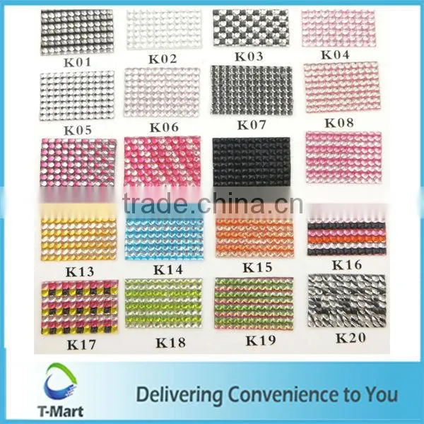 container shipping from china to usa 24*54cm Self-adhesive Resin Rhinestone Sheet, Rhinestone Sticker Sheet
