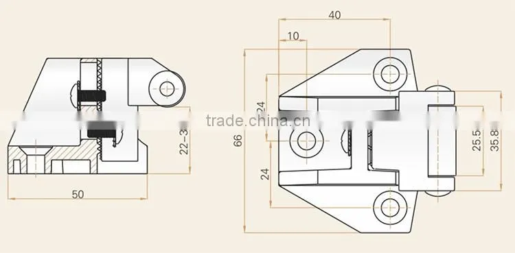 2015 FEILEI TA203-1 hardware adjustable door handle with lock