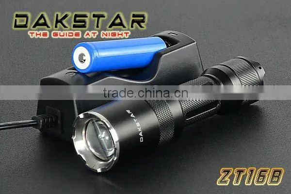 DAKSTAR ZT16B 1030LM CREE XML T6 18650 Aluminum rechargeable LED highpower Focusing Zoom Torch