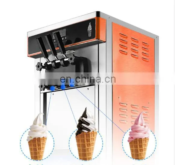 Hot sale High Quality Wholesale Commercial stand & table top Ice Cream Machine 3 Flavor Soft Serve Ice Cream Maker Machine