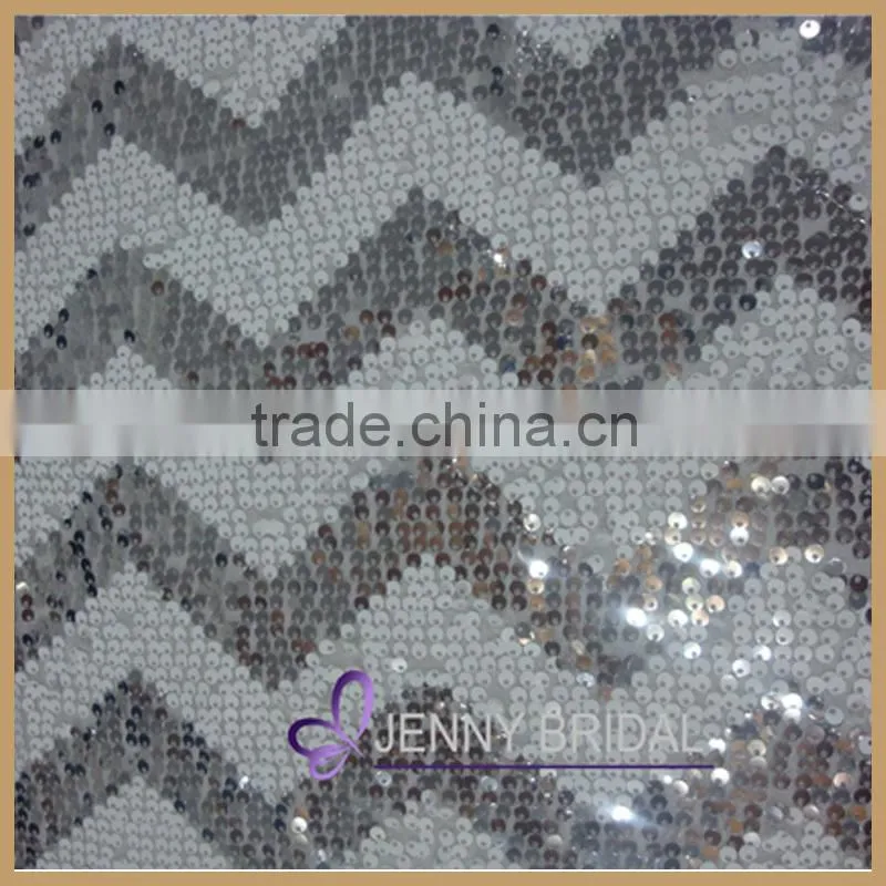 SQN70F bulk cheap chevron sequin table runner,metal table decorations