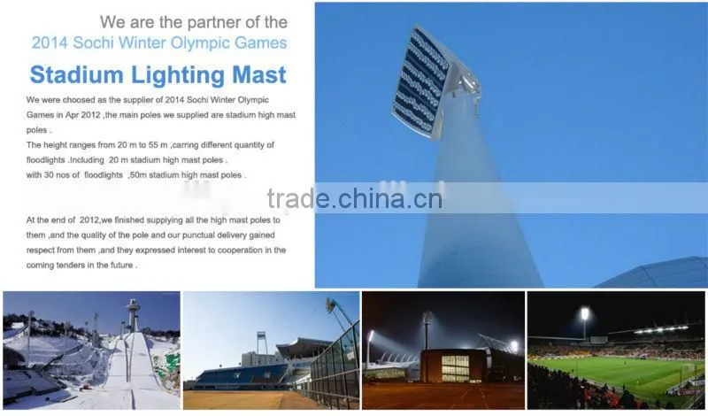 galvanized 15m 20m 30m high mast lighting tower