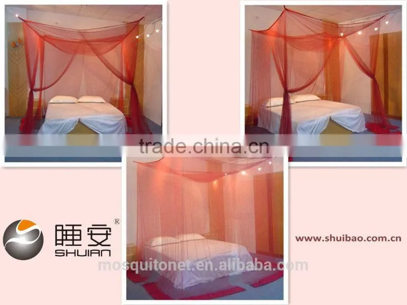 SHUIBAO Multicolor 4 Poster Bed Canopy
