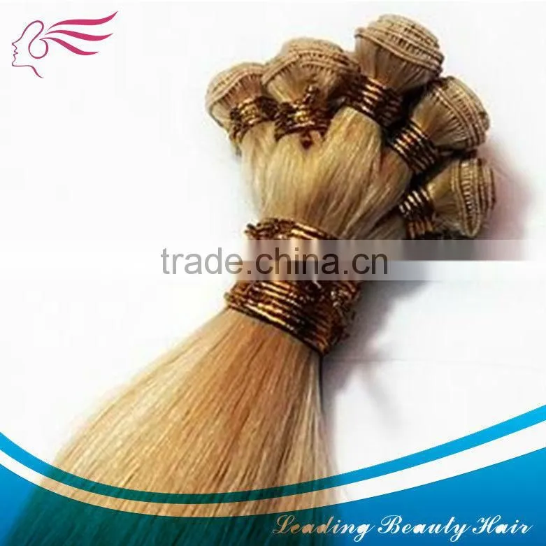 High quality remy human hair handtied weft with high quality