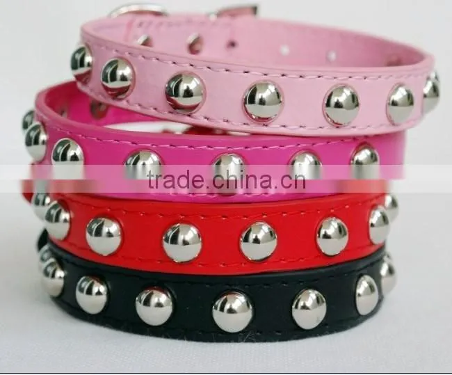 Manufacturer wholesale pu imitation leather mushroom rivet pet dog collar