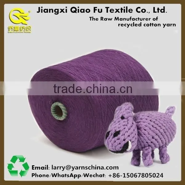 Carded Yarn,Open End Blended Recycled TC Cotton Yarn for Pet Toys