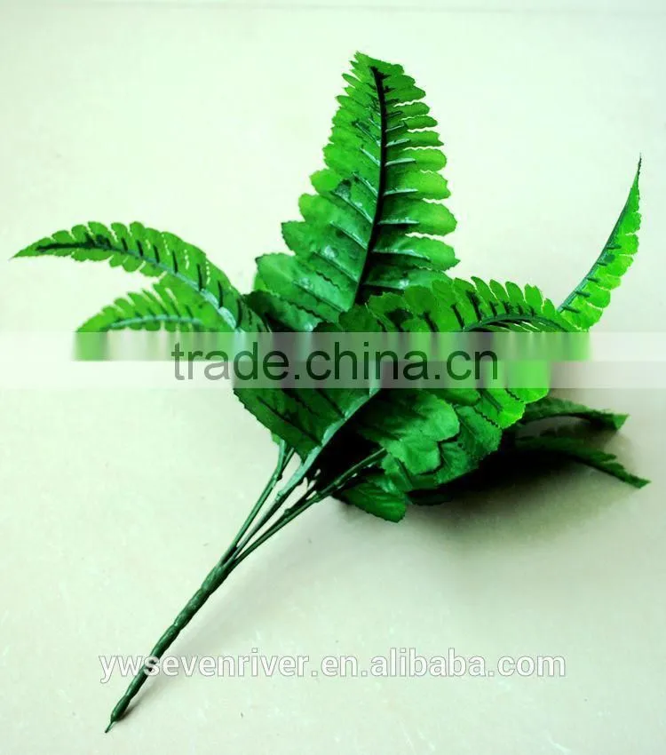 Simulation take 7 fork Persian Persian grass decoration project with big leaves green plant Flowers, silk flower flower