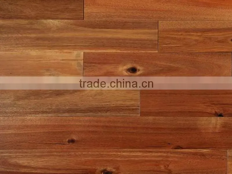 Hand scraped solid big leaf acacia wood flooring
