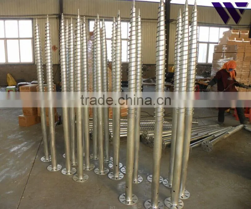 Solar panel ground screw anchor