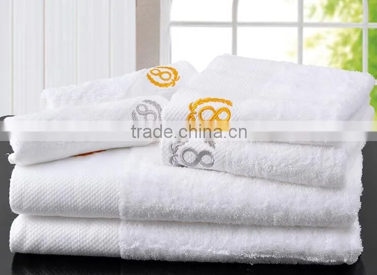 Hotel towel set 100%-cotton yarn embroidery designs