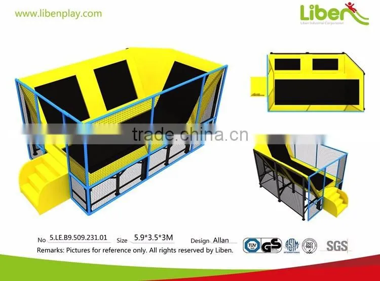 Trampoline Mat Surrounded Cheap Small Children Indoor Trampoline Park with Safety Enclosure