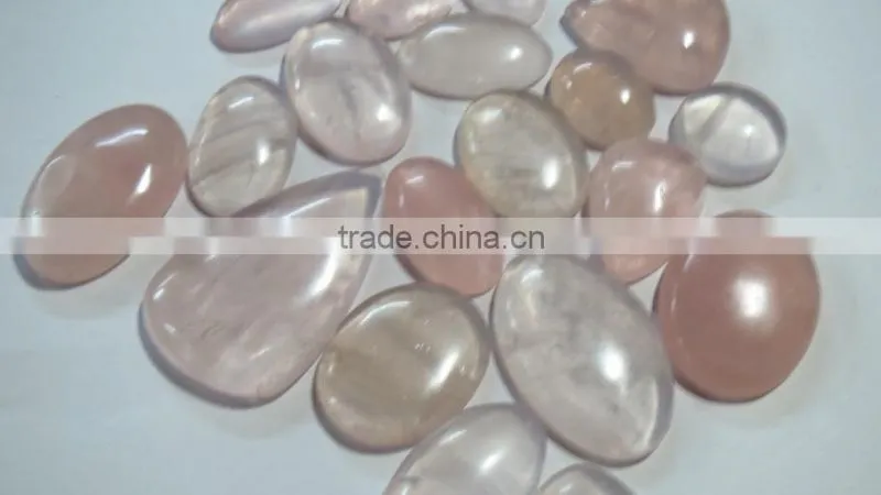 BRAZILIAN Rose Quartz Gemstone Flatback Loose Semi Precious Stone Cabochons
