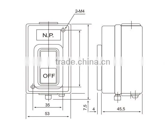 CNTD Products High Quality of Metal Plastic Power Pushbotton Switch CBSN-315