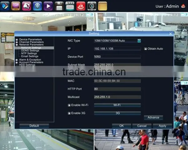 Onvif POE IPC 1080P H.264 Network Dvr for IP Camera